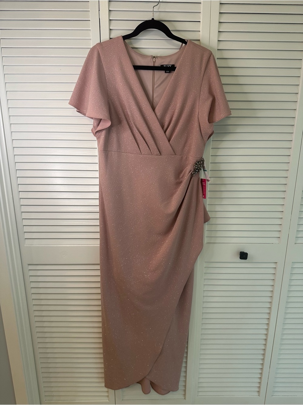 SLNY Blush Full Length Dress - size 14